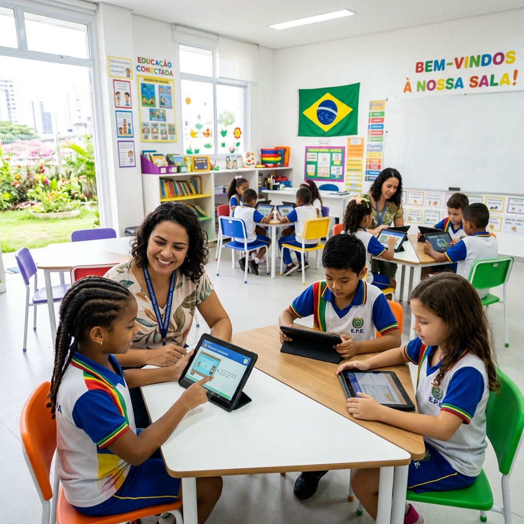 Escola Conectada com tablets